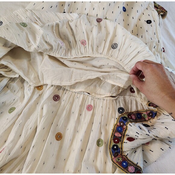 Anthropologie Payal Pratap Nora Midi Embroidered Artisan Festival Boho Dress 8 - Picture 9 of 15